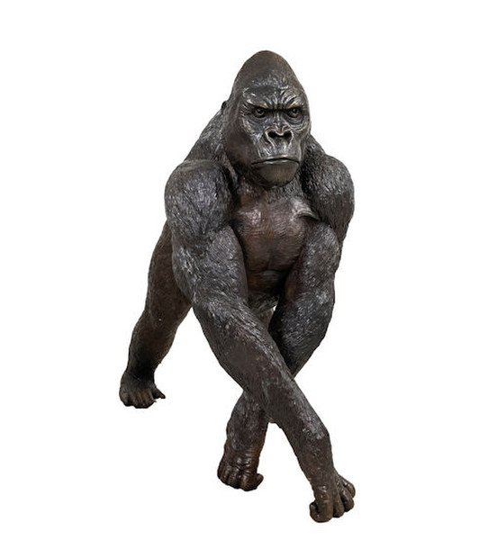 Bronze Gorilla sculptures primates monkey statue outdoor zoo monuments